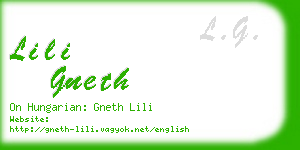 lili gneth business card